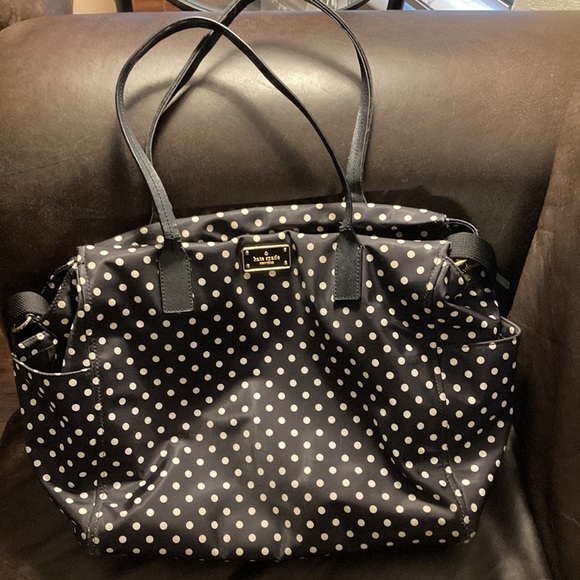 Black and white polka dot Kate Spade shoulder bag - Picture 3 of 4